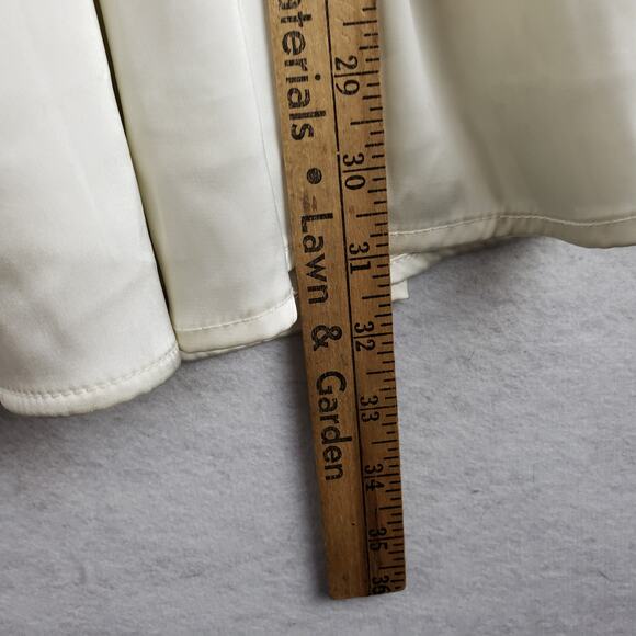 Romantic Size S‎ Plunge Neck Ruched Satin Mini Dress White Etheral Fairycore - Picture 6 of 12